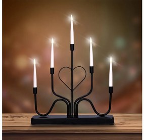 Brilagi - Suport pentru lumânare LED de Crăciun, 2xAA, negru