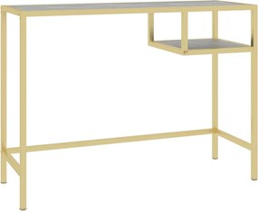 vidaXL Birou calculator, negru marmură, 100x36x74 cm sticlă securizată