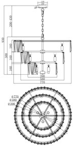 Candelabru design decorativ Puntes MYMOD043PL-18CH