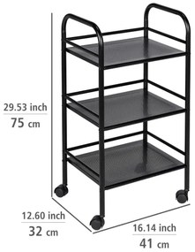 WENKO 71560800 - Cărucior de transport 41x75 cm, negru