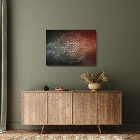 Tablou pe sticlă - Dodecagrama cosmică (70x50 cm)
