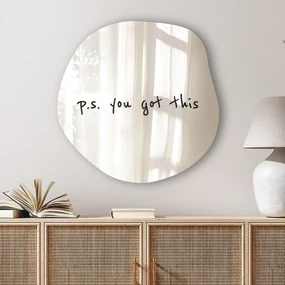 Autocolant pentru oglindă S34 – P.S. you got this ,4