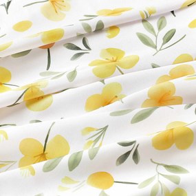 Goldea față de masă teflonată - flori primula de seară - rotundă Ø 140 cm