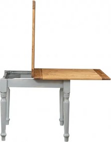 Masa pliabila, L90(180) 90 H80 cm, culoare natur gri antic, Lemn masiv