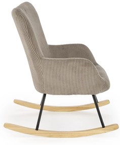 Fotoliu tip balansoar Belmiro velvet gri H92 cm