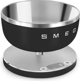 Cantar de bucatarie Smeg Collezione KSC01BLMWW, Pana la 5 kg/5 l, Functie TARA, Afisaj LED, Baza antiderapanta, Baterie reincarcabila, Negru mat
