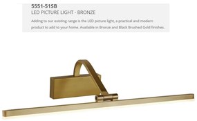 Aplica LED tablou design modern Picture Lights auriu periat 5551-51SB SRT