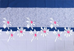 Lenjerie de pat din bumbac gri WHITE FLOWERS Dimensiune lenjerie de pat: 70 x 90 cm | 140 x 200 cm