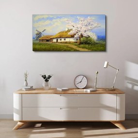Tablou canvas Pictură Village Cottage
