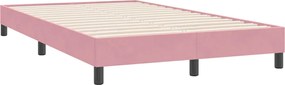 vidaXL Cadru de pat fără saltea roz 120x220 cm catifea