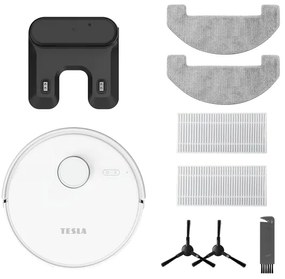 TESLA Electronics RoboStar - Aspirator robot inteligent 2-în-1, 3200 mAh, Wi-Fi, alb