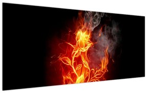 Tablou - Trandafiri în foc (120x50 cm)