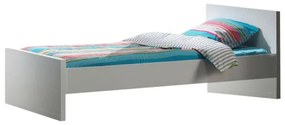Set Mobilier Cameră Lara pentru Copii/Tineri, Alb – Pat 90x200 cm, Noptieră, Dulap 2 Uși, Birou și Polițe Perete – Vipack