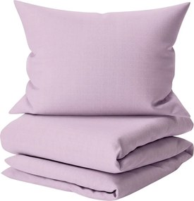 Lenjerie de pat din bumbac CALMORA violet deschis Dimensiune lenjerie de pat: 2 buc 70 x 90 cm | 200 x 220 cm