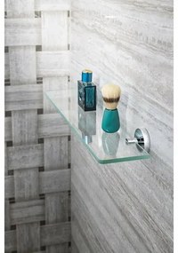 SAPHO XR009 X-Round suporturi pentru rafturi dinsticlă 8 mm, argintiu