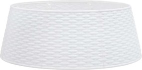 vidaXL Fustă brad de Crăciun, alb, Ø65x23 cm, plastic