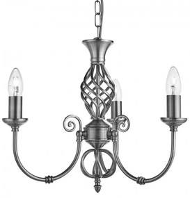 Candelabru elegant stil clasic Zanzibar argintiu 3L 4489-3 SRT