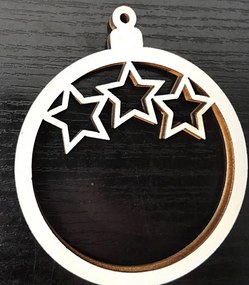 SENTOP | Ornament de Crăciun din lemn, dimensiune: 68x80 mm STEA