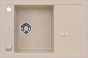 Chiuveta compozit Alveus Formic 30 Pebble bej metalizat 76x50 cm