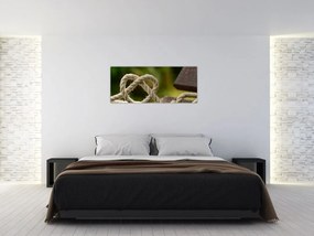 Tablou inima din frânghie (120x50 cm)