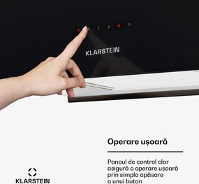 Klarstein Kronleuchter L, hotă tip insulă, 60 cm, evacuare 577 m³/h, LED, touch, negru