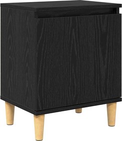 vidaXL Dulap de noapte Stejar Negru 40 x 30 x 50 cm Lemn compozit