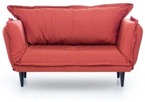Canapea extensibila cu 3 Locuri Vino, Rosu, 190 x 85 x 85 cm