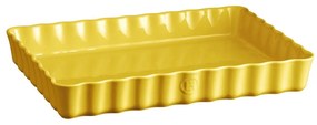 Formă dreptunghiulară din ceramică pentru plăcintă Emile Henry, 24 x 34 cm, galben