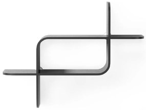 Raft negru etajat din lemn de arbore de cauciuc 62 cm Montage – Umbra