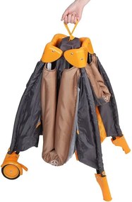 Pătuț de călătorie, portocaliu/gri