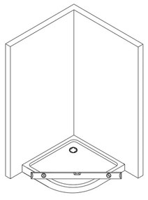 Cabina dus semirotunda crom 90x90 cm, Sanswiss, Ocelia