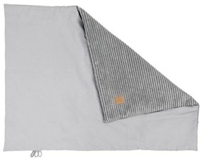 Pătură pentru copii gri din catifea reiată 100x77 cm – Meowbaby