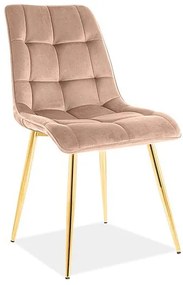 Scaun de sufragerie Charlie (maro deschis + auriu). 1050310