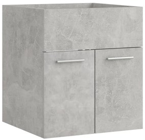 804642 vidaXL Mască de chiuvetă, gri beton, 41x38,5x46 cm, PAL