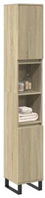 vidaXL Dulap de baie, stejar sonoma, 30x30x190 cm, lemn prelucrat