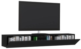 Comoda TV Elba, Negru, 180 x 30 x 25 cm