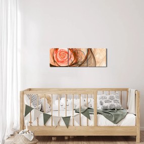 Tablou - Trandafir sufletului artistic (cu ceas) (90x30 cm)