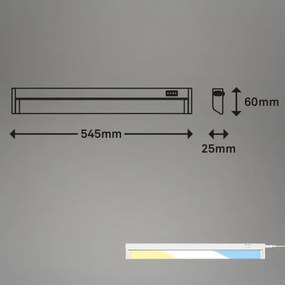 Brilo - Lampă LED sub dulap LED/6W/230V 2700/4000/6500K 54,5 cm albă