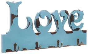 Cuier de perete LOVE, 50 x 23 cm 1, Albastru