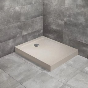 Cadita dus dreptunghiulara Radaway Doros F Compact Stone 140x80 cm acril casmir
