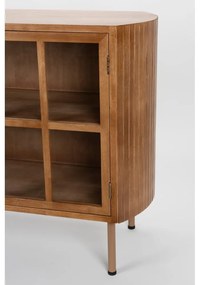 Vitrină în culoare naturală din lemn de arbore de cauciuc 100x80x38 cm Yaz – White Label