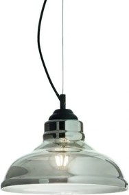 Lustra diametru 28cm, din sticla suflata manual, BISTRO SP1 PLATE fumurie 112343