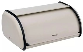 Cutie pentru paine Kinghoff KH 1754, 15x24x36 cm, Deschidere si inchidere lina, Otel, Bej