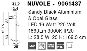 Lampadar LED design modern NUVOLE