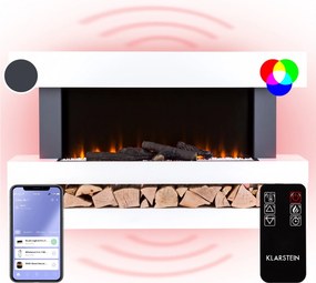Klarstein Studio Light & Fire 3 Smart, Șemineu, 1000 / 2000 W, MDF, WiFi Control