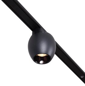 Sistem modern de iluminat pe șine cu 4 spoturi negre monofazate - Magnetic Zagaye