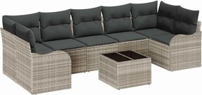 vidaXL Set de canapele pentru grădină Gri deschis 55 x 55 x 37 cm