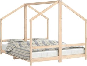 vidaXL Cadru pat pentru copii, 2x(80x200) cm, lemn masiv de pin