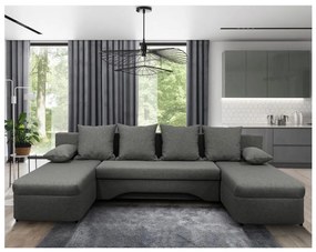 Colțar extensibil universal în formă de U cu spațiu de depozitare ALMEIDA antracit