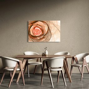 Tablou - Abstract trandafir roz cu fundal alb (90x60 cm)
